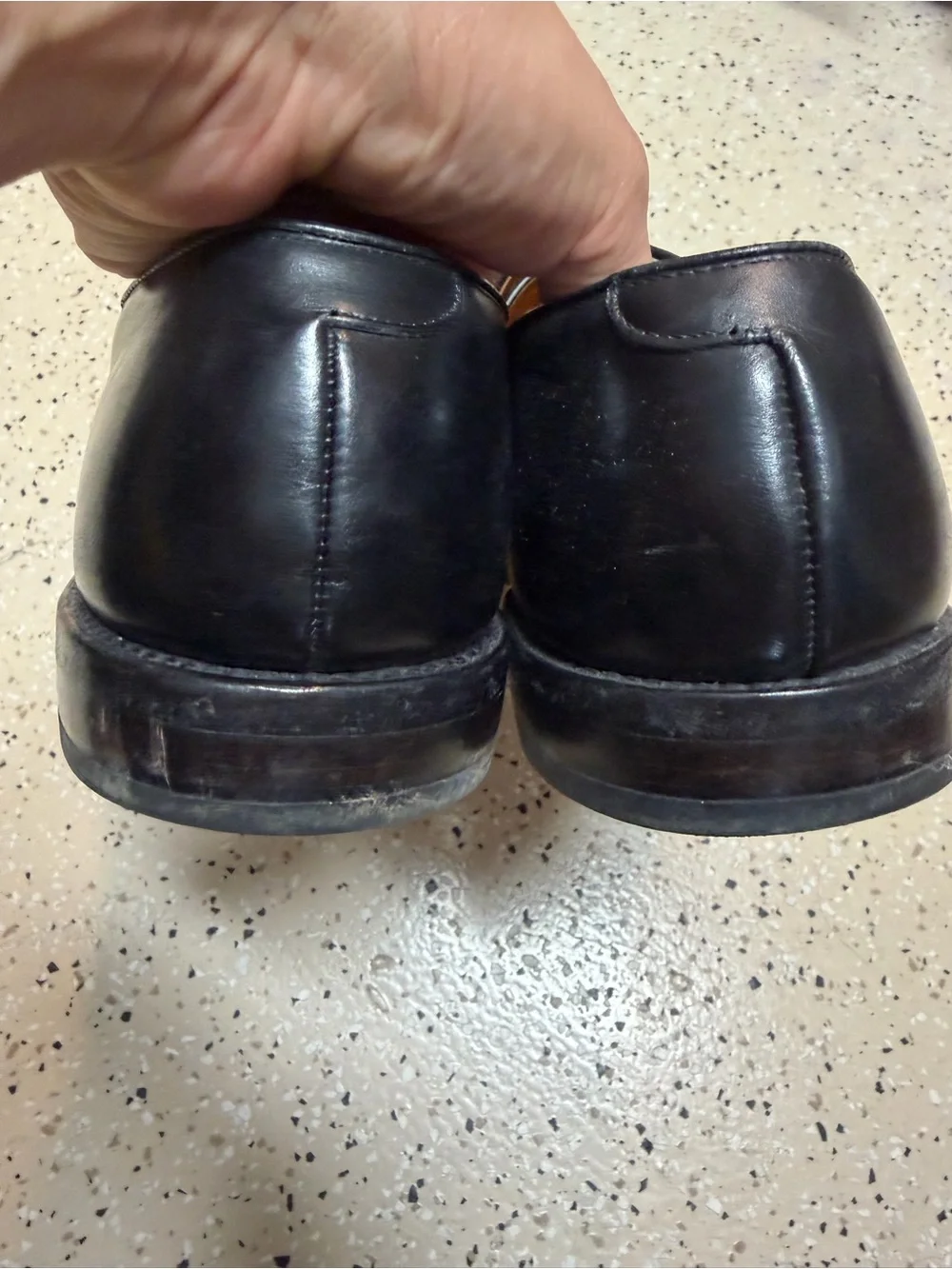 Allen Edmonds Park Avenue size 14D Leather Black Cap-Toe Oxford Dress Shoes